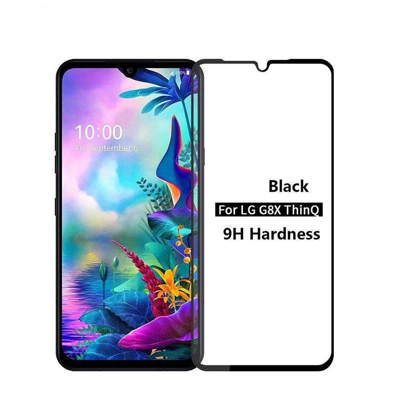Защитное стекло LG G8X ThinQ, Black edge 9H