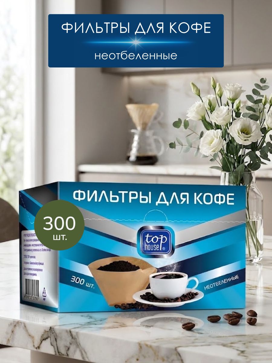 Фильтр для кофе TOP HOUSE, 300 шт.