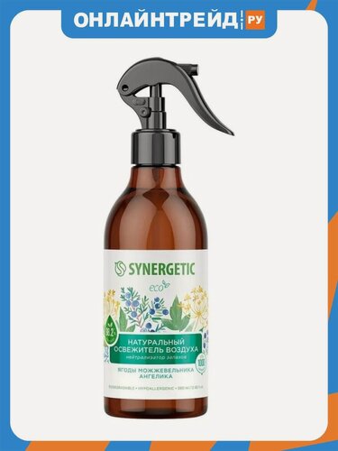 Изображение товара Освежитель воздуха Synergetic Ягоды можжевельника и ангелика, 380 мл