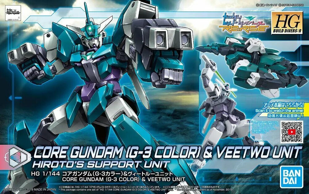 Сборка роботов BANDAI GUNDAM 1/144 HDBD: R Core Gundam (G3 Color) & Veetwo Unit