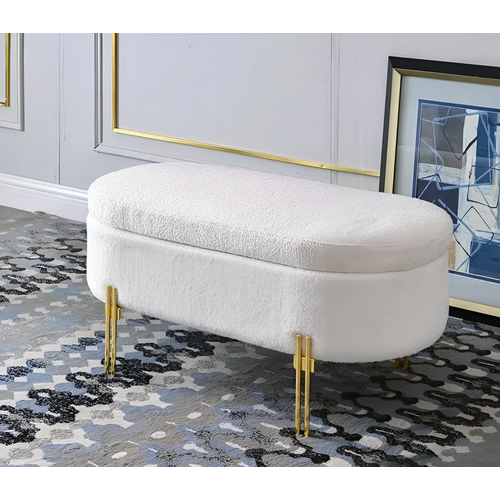 фото Банкетка "lamb", 100x40х45 см, с местом для хранения, белая, букле, с выбором оттенка первый мебельный цех в россии