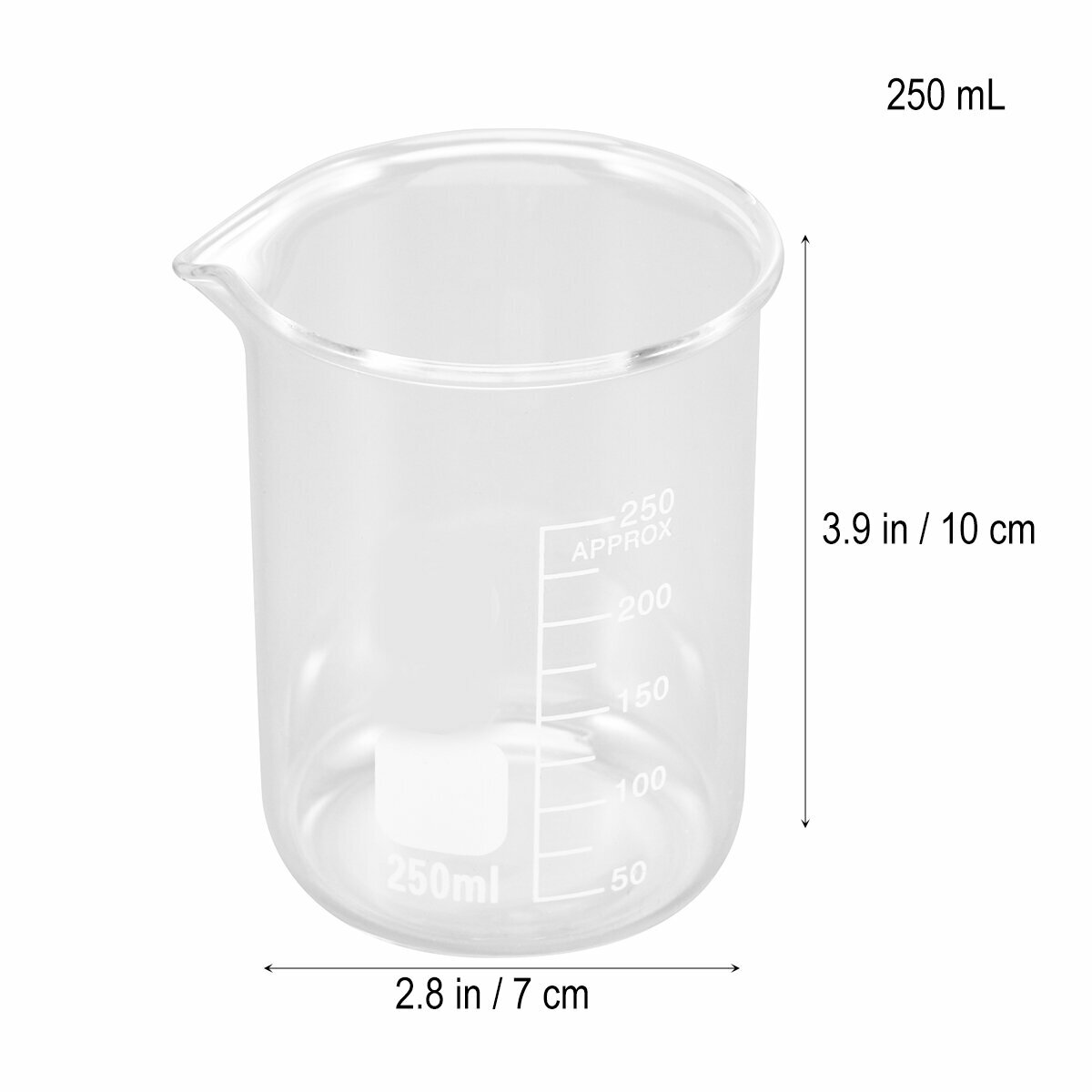 Стакан Для Измерения 250ML Прозрачный Удобная Чашка Для Кулинарии И Лаборатории С Широким Всходом