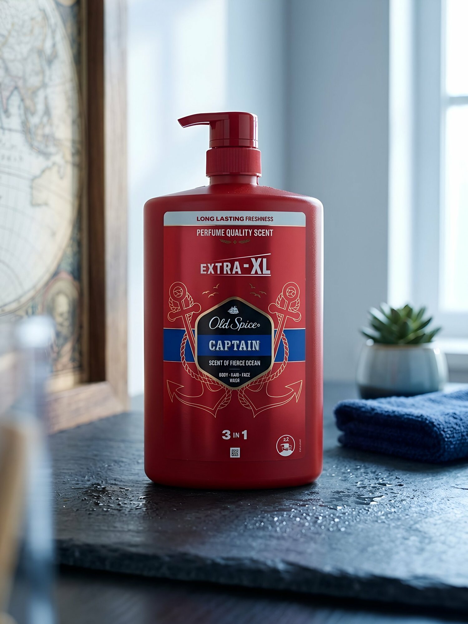 Гель для душа и шампунь Old Spice, 3 в 1 Captain, для мужчин, 1 л