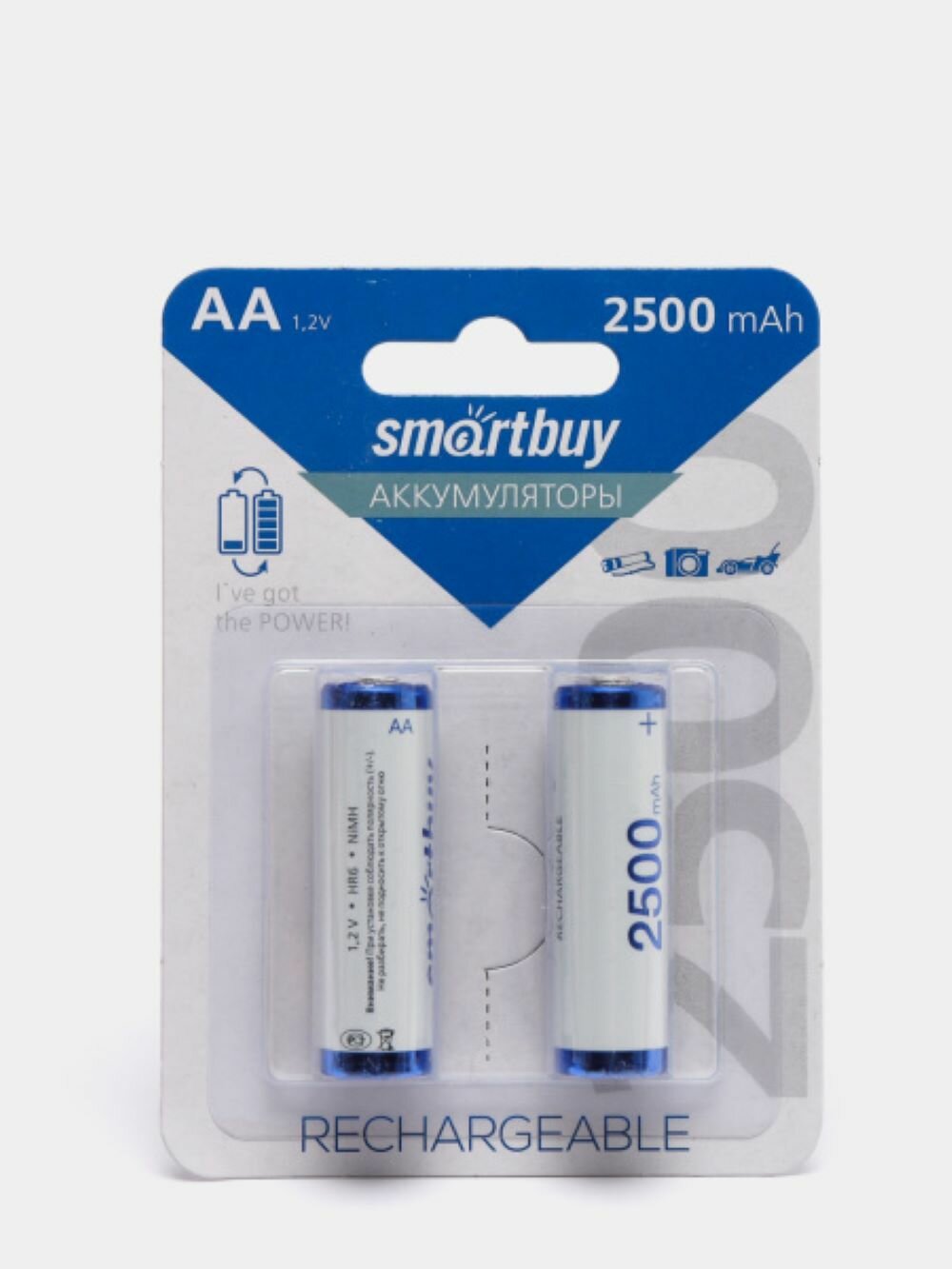 Аккумулятор Smartbuy R06 2500 mAh BL2 (шт.)