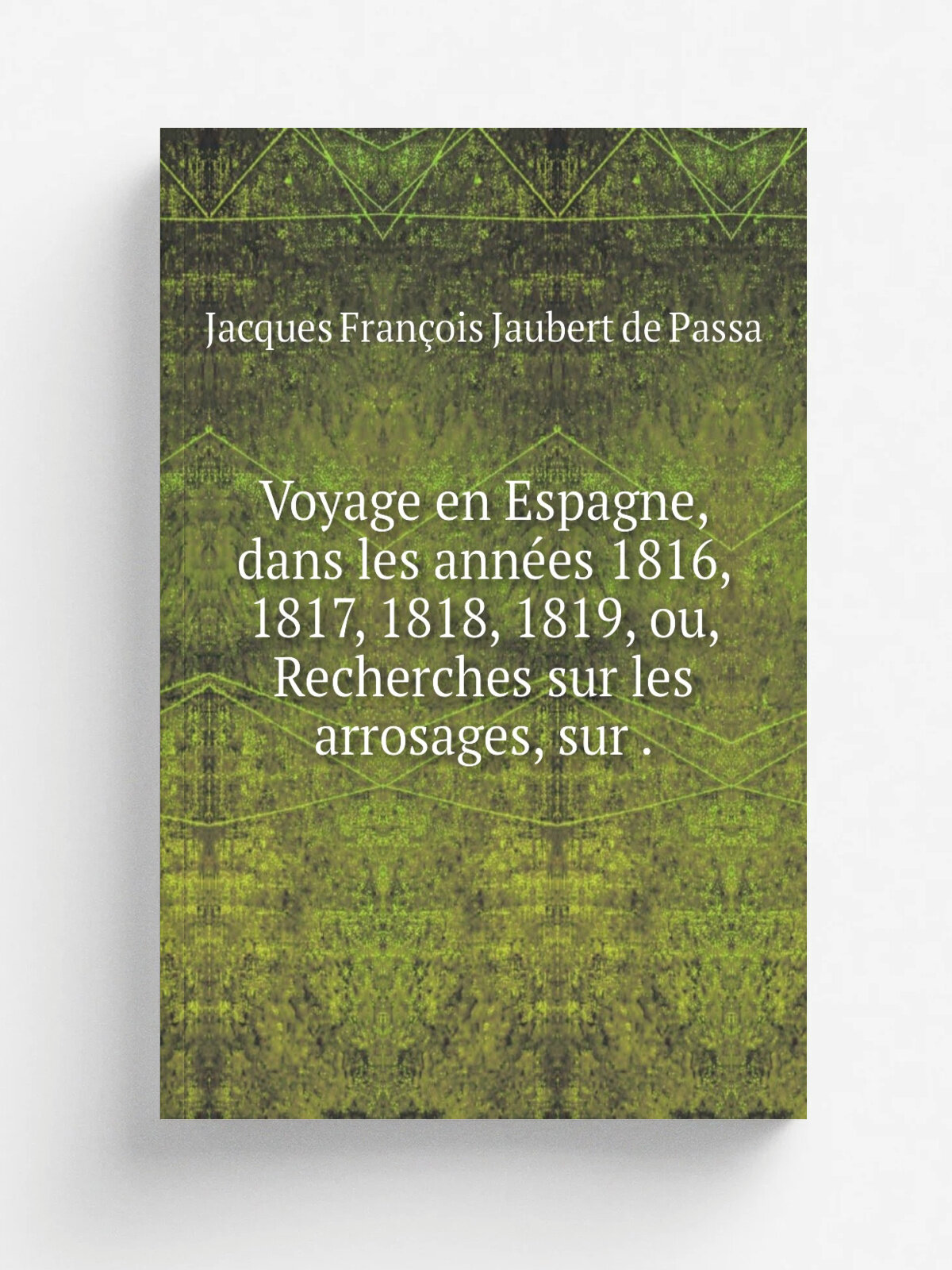 Voyage en Espagne, dans les ann.es 1816, 1817, 1818, 1819, ou, Recherches sur les arrosages, sur . | Jacques Fran.ois Jaubert de Passa | 1823 | Репри…