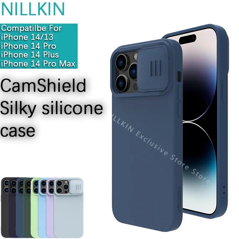 Nillkin для iPhone 13 14 15 Pro Max/14 Plus/15 Plus Голубой, iPhone 15 Pro, Голубой, light blue