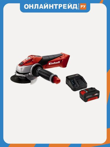 Изображение товара Шлифмашина угловая аккумуляторная Einhell PXC TE-AG 18/115 Li, 1АКБ PXC 4Ач + ЗУ 3А (4431110SET)