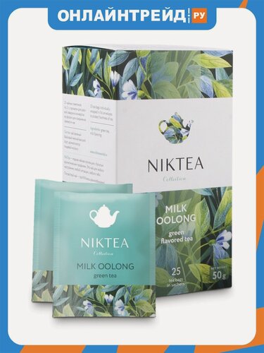 Изображение товара Чай зеленый Niktea Молочный Улун, 25 пакетиков