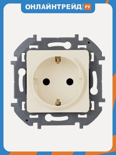 Изображение товара Розетка Legrand INSPIRIA 2К+З, немецкий стандарт, 16 А - 250 В, слоновая кость, 673721