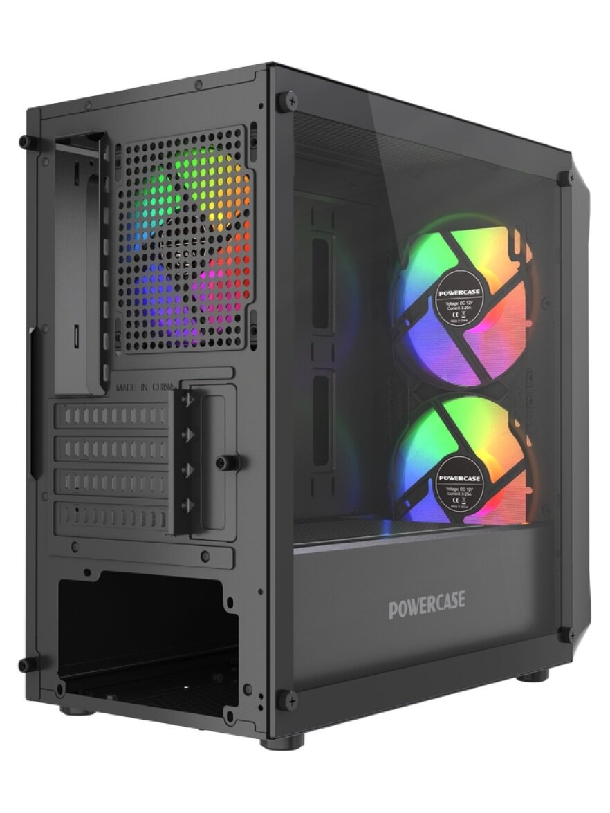 Корпус Powercase Mistral Micro A3B ARGB V2, черный (CMMAB-A3-V2) — фото 1