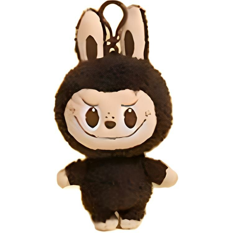 Плюшевая подвеска унисекс POP MART Labubu Beijing Wonderland Limited, коричневый, Labubu brown pendant (with hook)