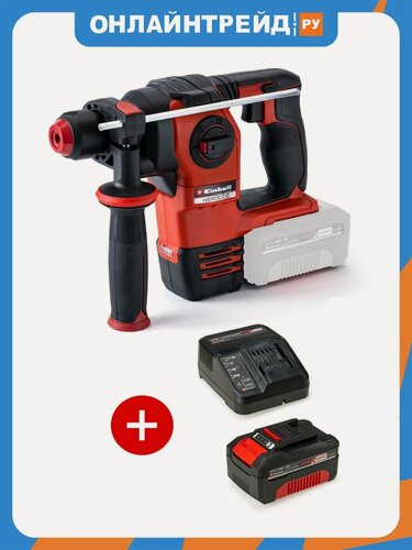 Изображение товара Перфоратор аккумуляторный Einhell Einhel PXC HEROCCO 18В, BL + 1 акк. PXC 4Ач 18В + ЗУ 3А (4513900SET)
