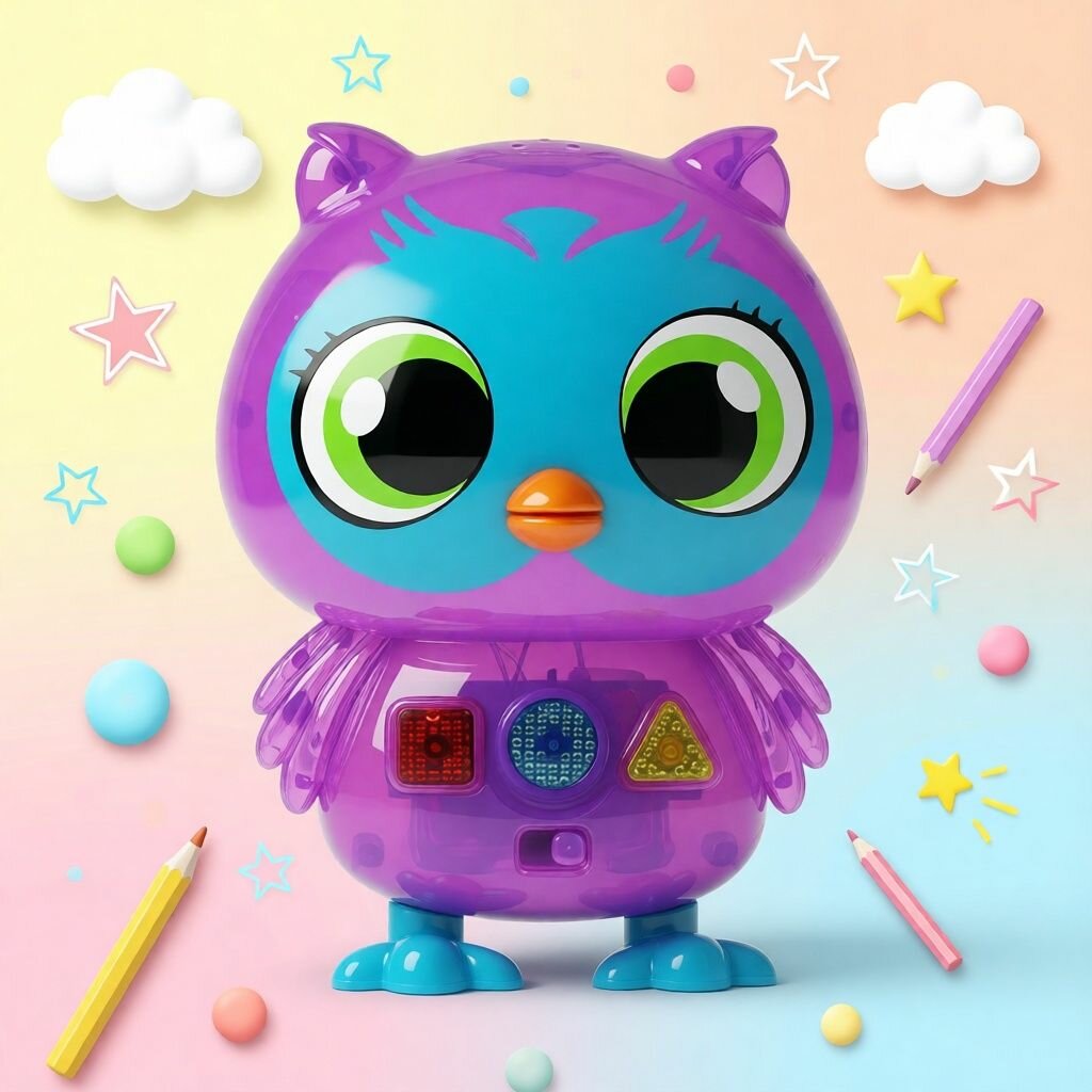Музыкальная детская игрушка - Сова сказочница, свет, звук