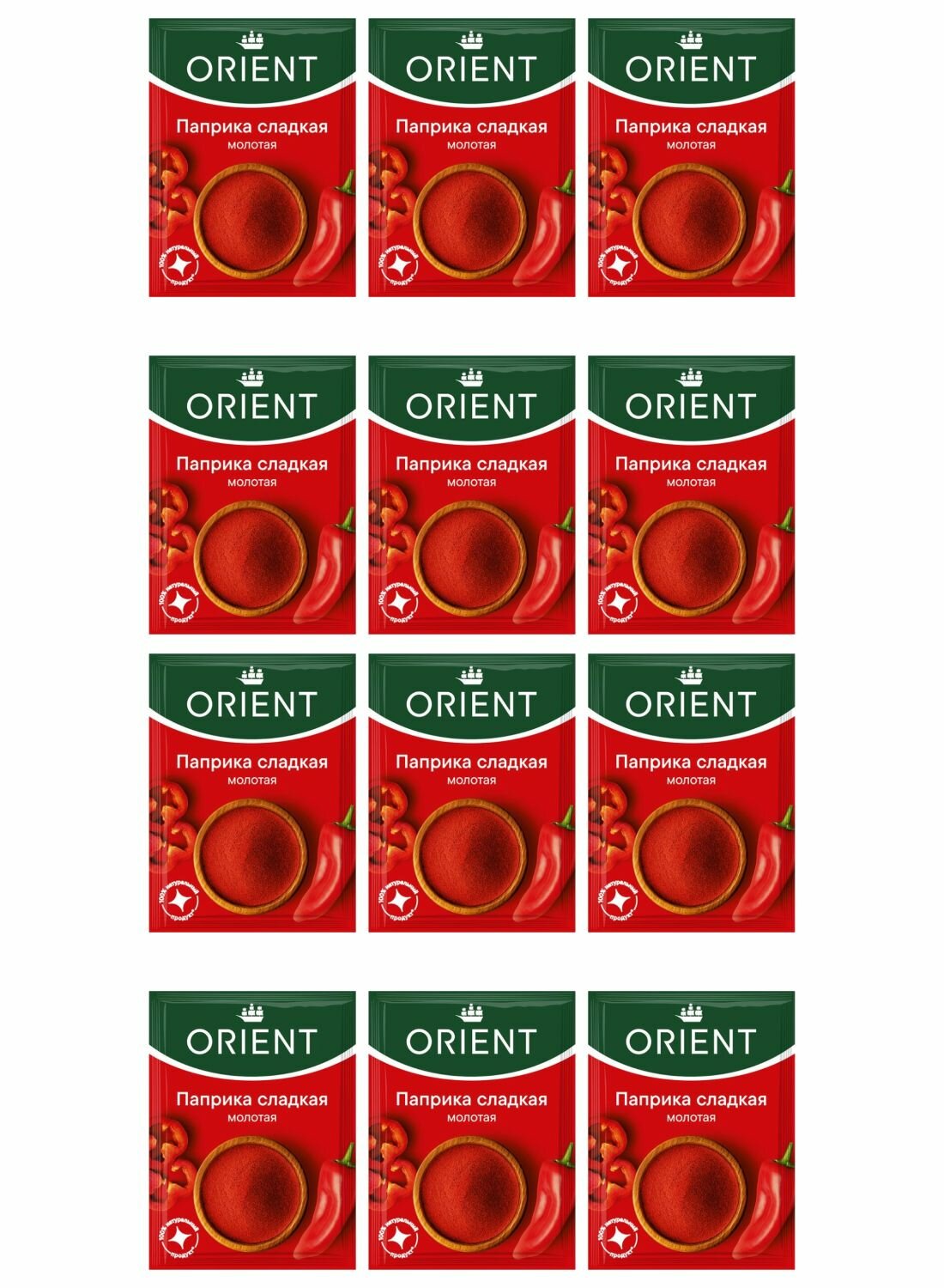 Orient Перец паприка сладкая, 15 г, 12 упаковок