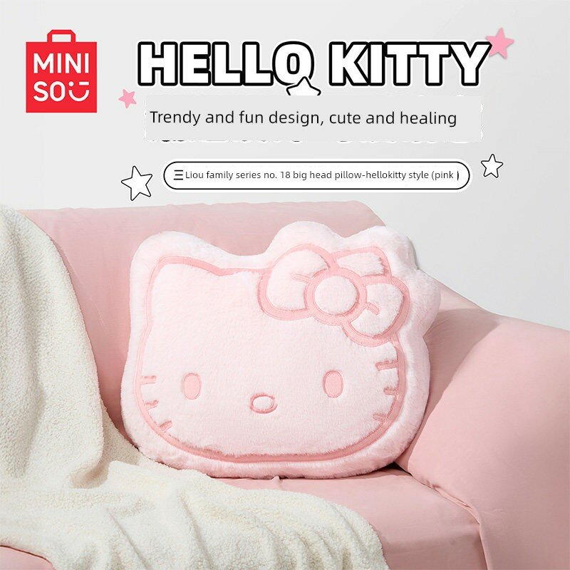 Плюшевая кукла MINISO Sanrio My Melody, мягкая игрушка Hello Kitty, подарок на день рождения Подушка Sanrio-розовая