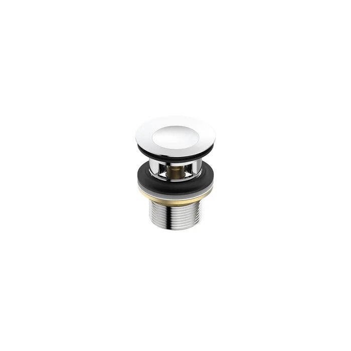 Донный клапан для раковины IDDIS Optima Home 001SB01i88 с переливом, хром, глянцевый, с системой клик-клак, латунный