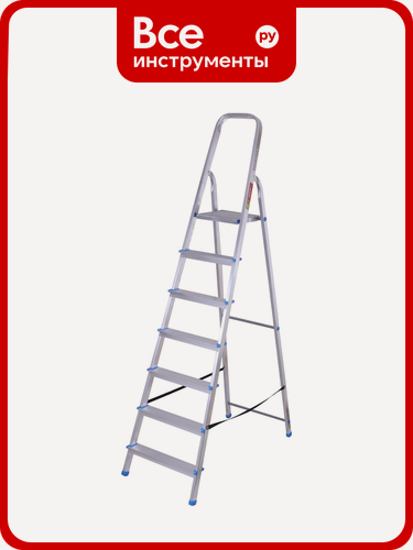 Изображение товара Алюминиевая стремянка LadderBel 7 ступеней STR-AL-7, семи нескользящих ступеней,