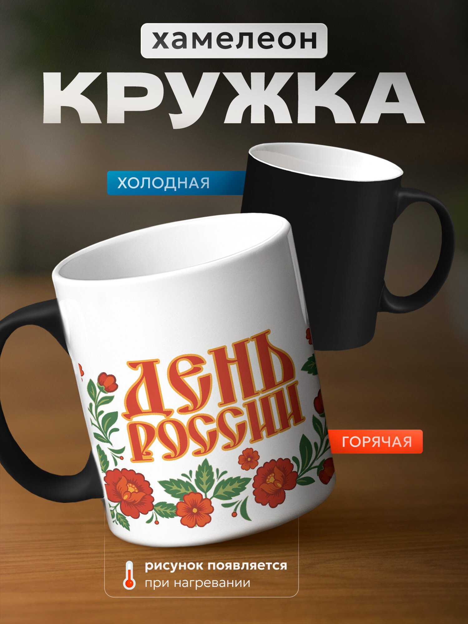 Кружка хамелеон День России