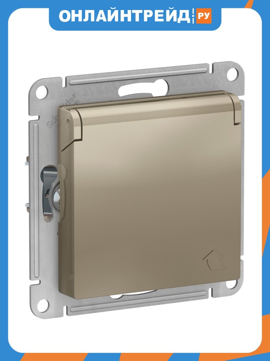 Розетка Systeme Electric (schneider Electric) SCHNEIDER ELECTRIC ATLASDESIGN 16А, IP20, механизм, шампань ATN000546