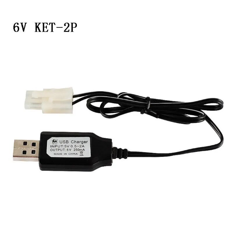 (1шт) 6V KET 2P штекерный USB-кабель для зарядки
