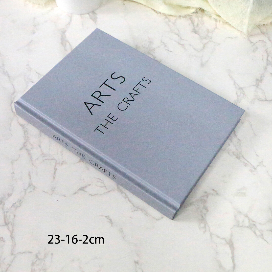 Серо-черная декоративная книга для выставки, 23см x 16см x 2см, современный элемент интерьера для холла отеля и