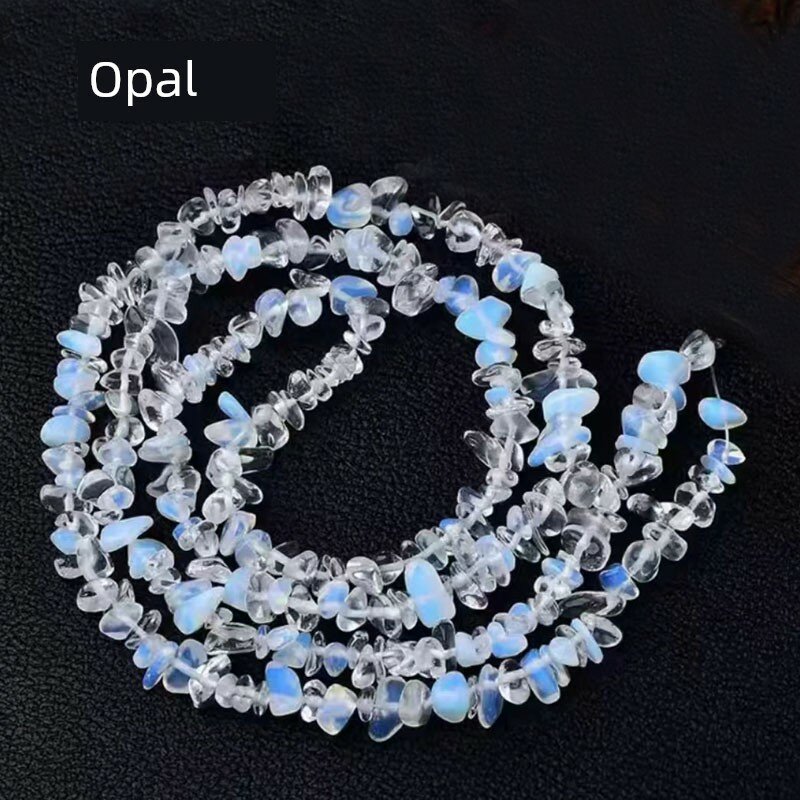 Стринг из опала для ювелирных изделий DIY, 85 см, с отверстиями, необработанный кристаллический материал