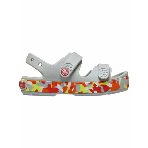 фото Сандалии crocs crocband cruiser glow confetti band sandal t, размер c10 us, серый
