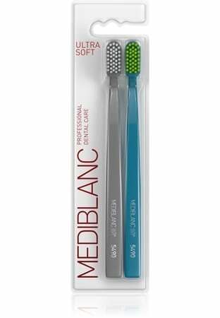 Зубная щетка MEDIBLANC 5490 ultra soft, серый, синий, 2 шт
