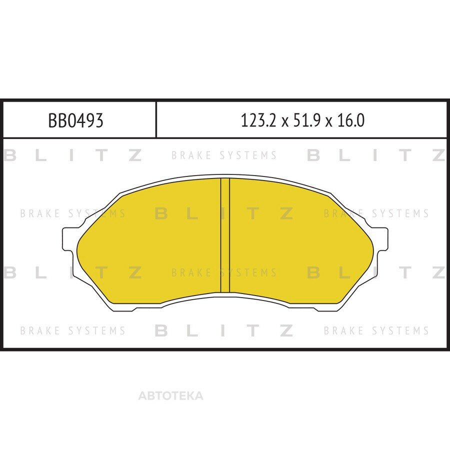 Колодки тормозные MAZDA 323 -04 1.4-1.5 передн. BLITZ BB0493