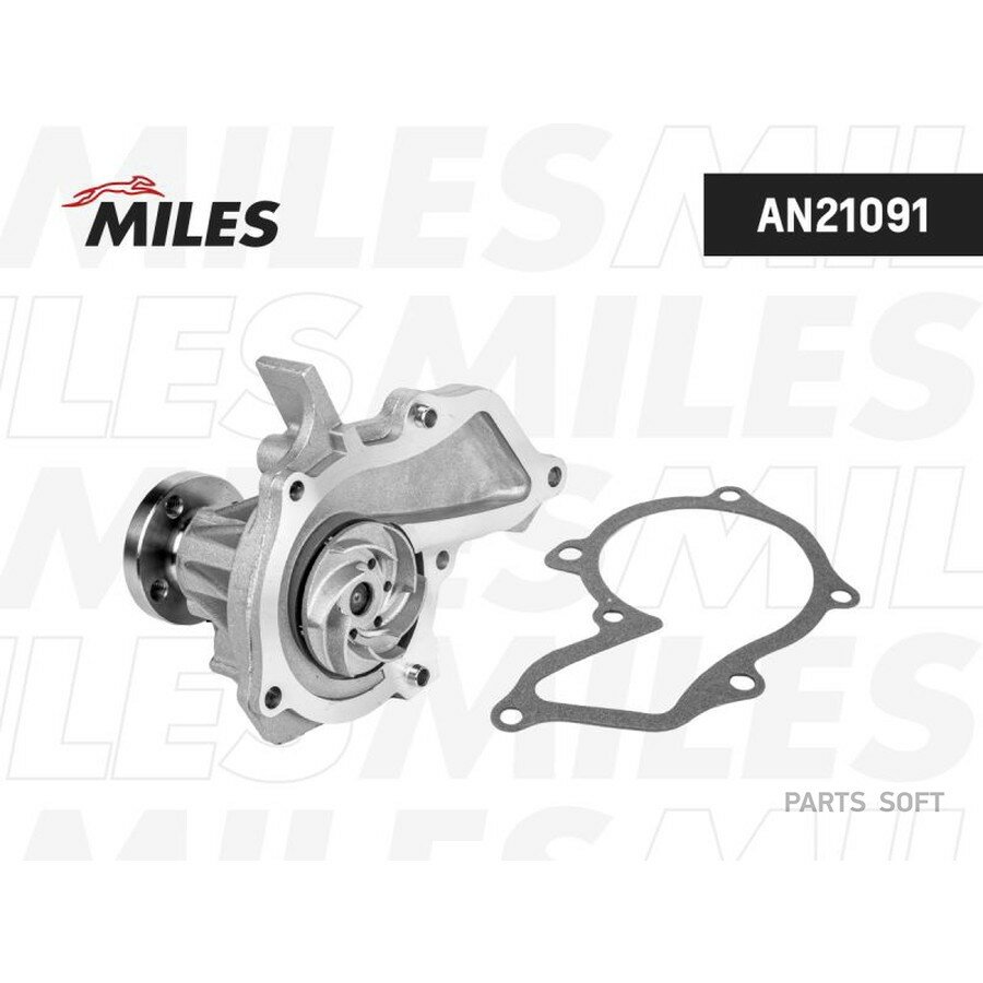 MILES AN21091 Насос водяной FORD FOCUS 1/2 FIESTA/FUSION/MAZDA/VOLVO 1.4/1.6 95- ()