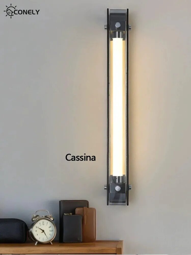 Cassina Настенно-потолочный светильник EROSAT, 1 шт, Черно-серый, хром, прозрачный