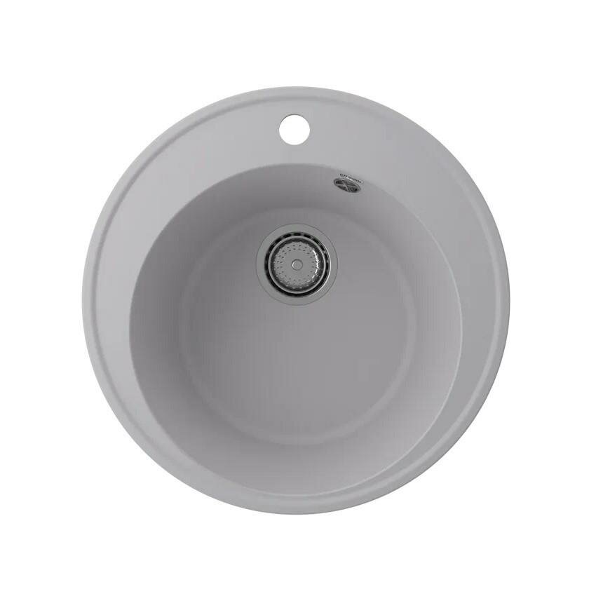 Мойка для кухни Ulgran Quartz 48,5х48,5 Nora 485-04 платина, 1 чаша, кварцевый композит