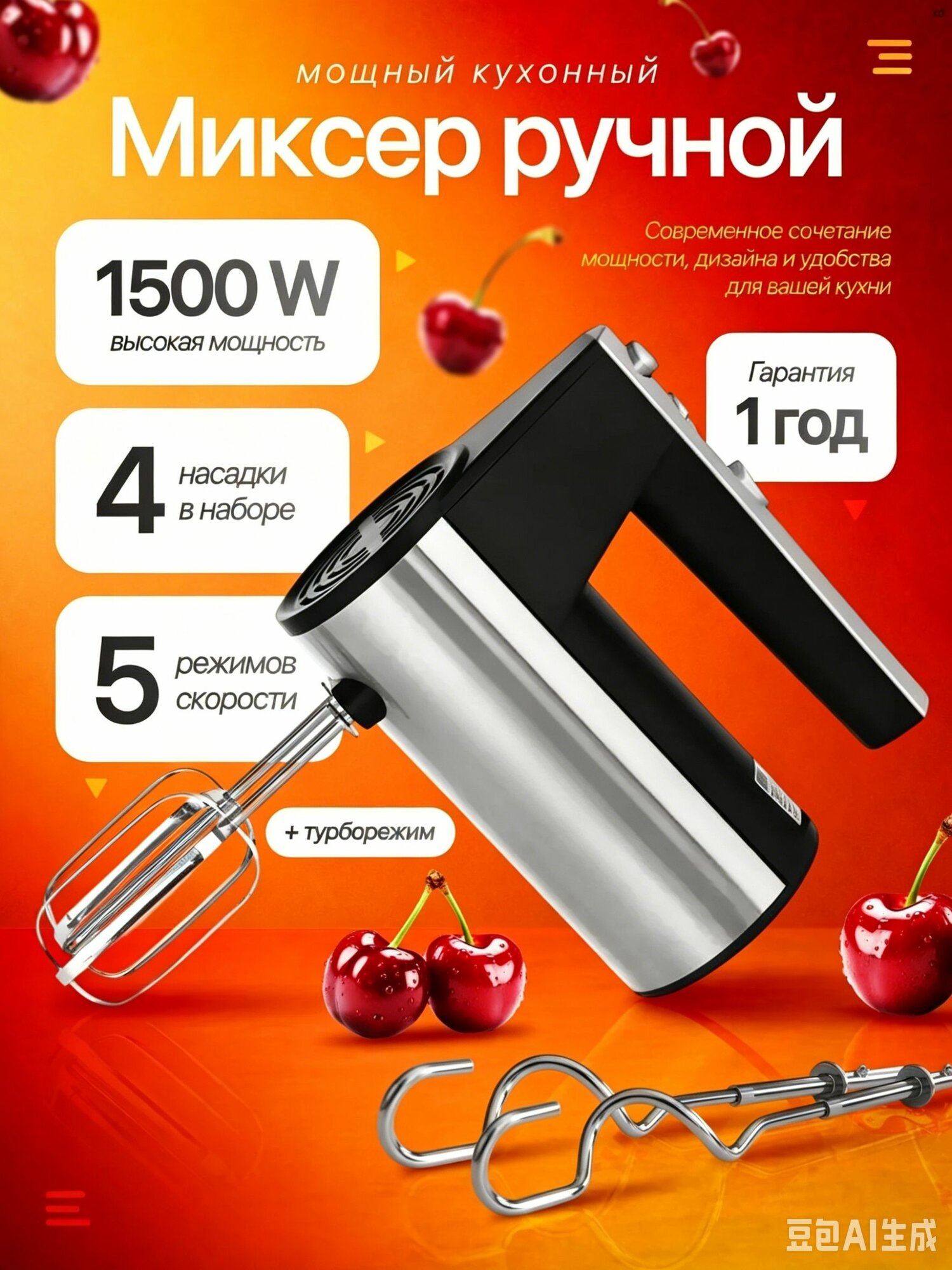 Ручной миксер mzm-20260526221529850, 250 Вт