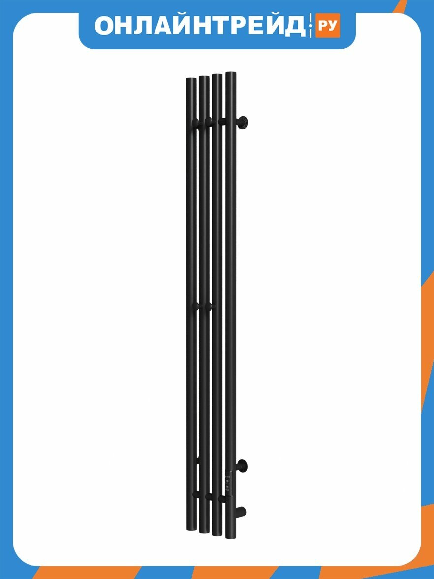 Полотенцесушитель Mixline MOON BLACK 120/15 (таймер,206 Вт) электрический черный