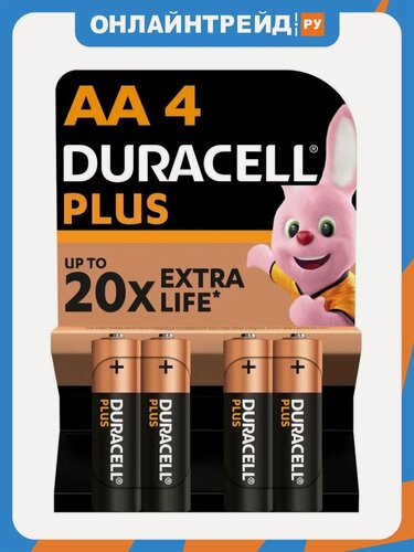 Изображение товара Элемент питания Duracell Plus LR6 AA бл 4