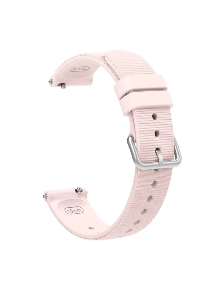Ремешок 18 мм для Xiaomi Watch S4 41 мм, Huawei Watch GT 6 41 мм, GT5 41 мм, GT5 Pro 42 мм, GT4 41 мм, силиконовый, с зернистой текстурой