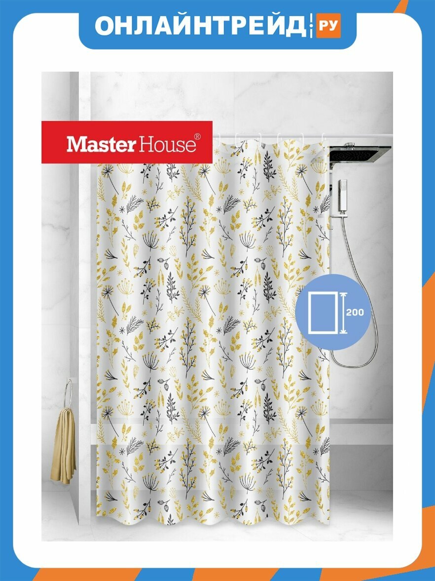 Штора для ванной Master House Сиенна 75417, полиэтиленвинилацетат, 180х200 см