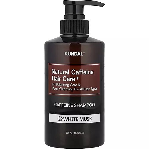 KUNDAL Шампунь для кожи головы с кофеином Белый мускус White Musk, 500 мл