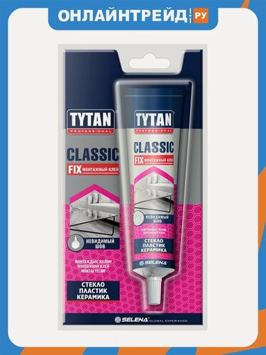 Изображение товара Клей монтажный Tytan Professional Classic Fix, 100 мл, прозрачный