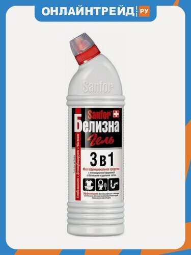 Изображение товара Чистящее средство Sanfor белизна гель, универсальное, отбеливающее, 1 л