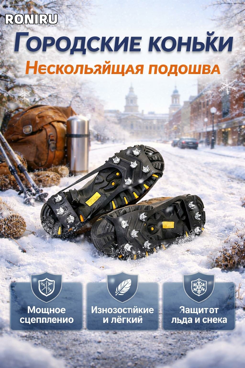Городские коньки с нескользящей стелькой, обувь для альпинистского кемпинга 1 шт
