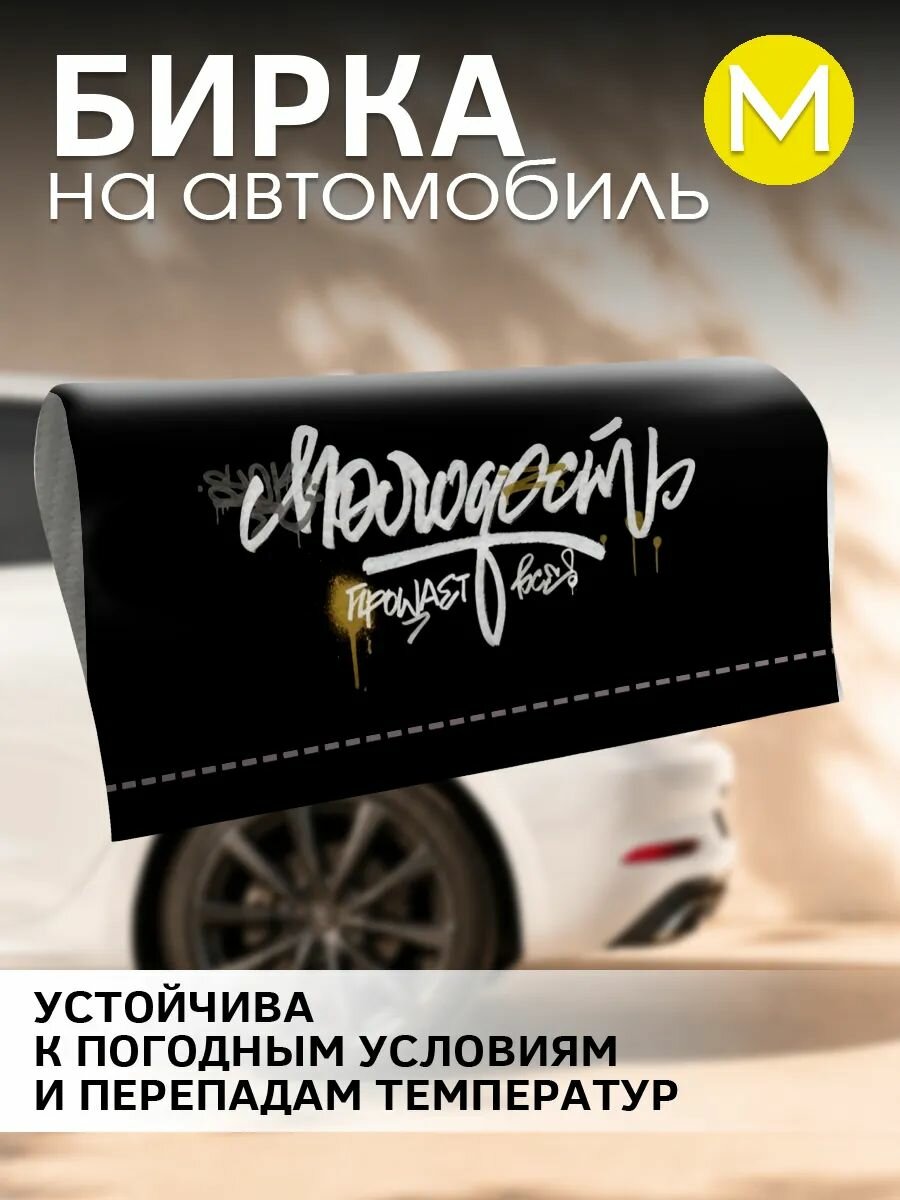 Бирка на авто машину Молодость все прощает