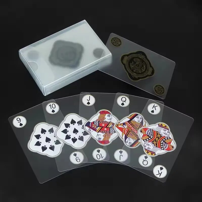 Прозрачные водонепроницаемые игральные карты из ПВХ Kirin style
