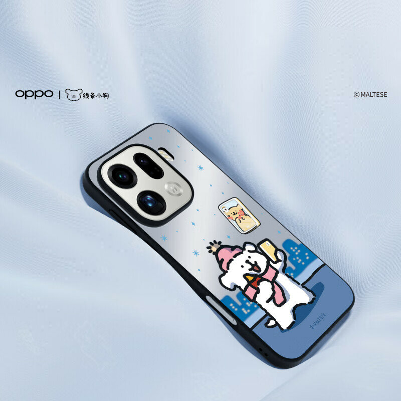 Магнитный чехол Line Dog для OPPO Find X9 Pro с беспроводной зарядкой Цвет：Магнитный чехол с рисунком Line Dog