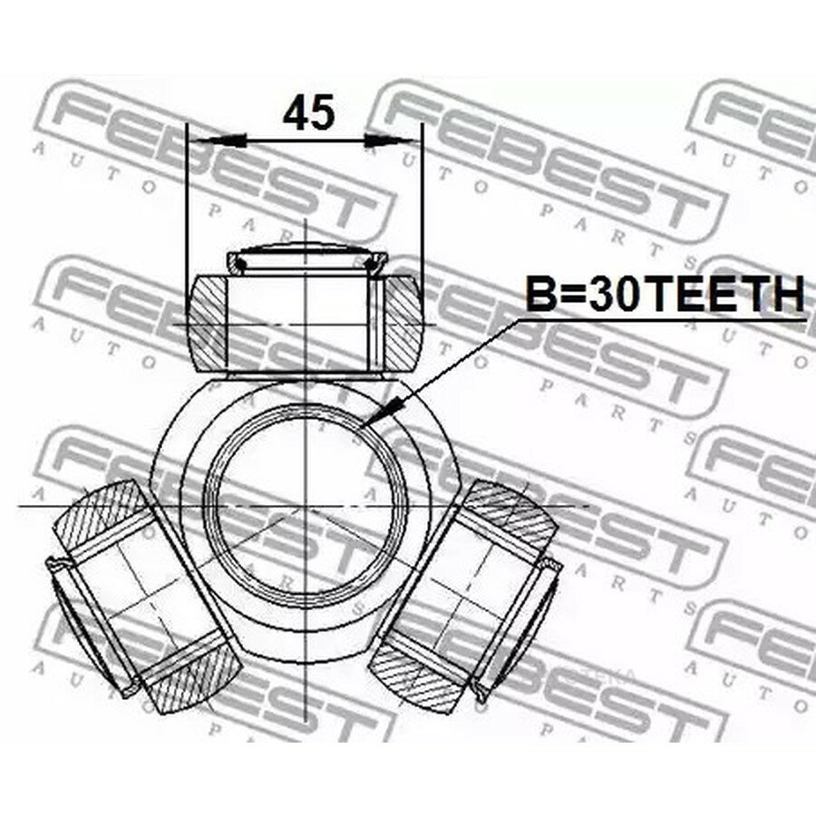 Трипоид 30X45 FEBEST 2116TRD
