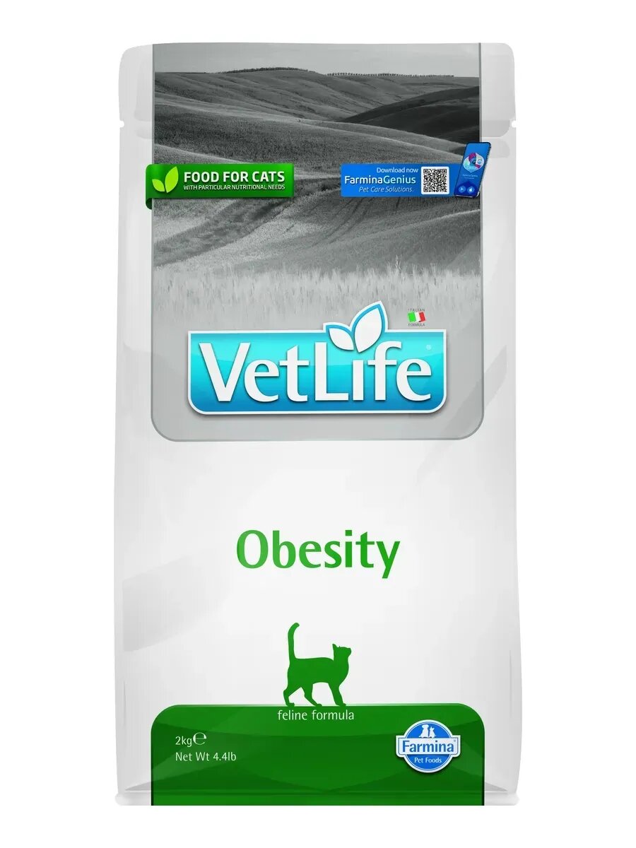 Корм Вет Лайф Obesity для кошек при ожирении, 2 кг