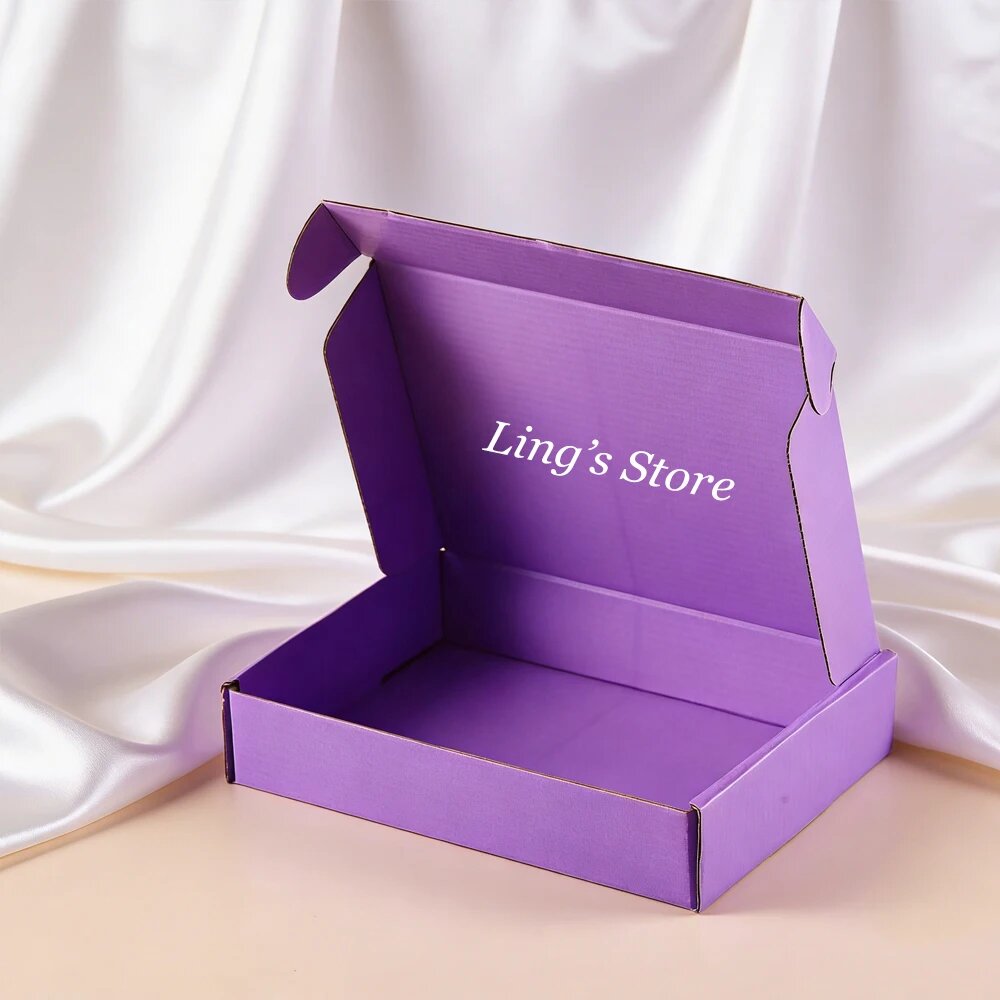 Персонализированные почтовые коробки-самолетики для Фиолетовый, Purple With Logo, 13x13x3cm