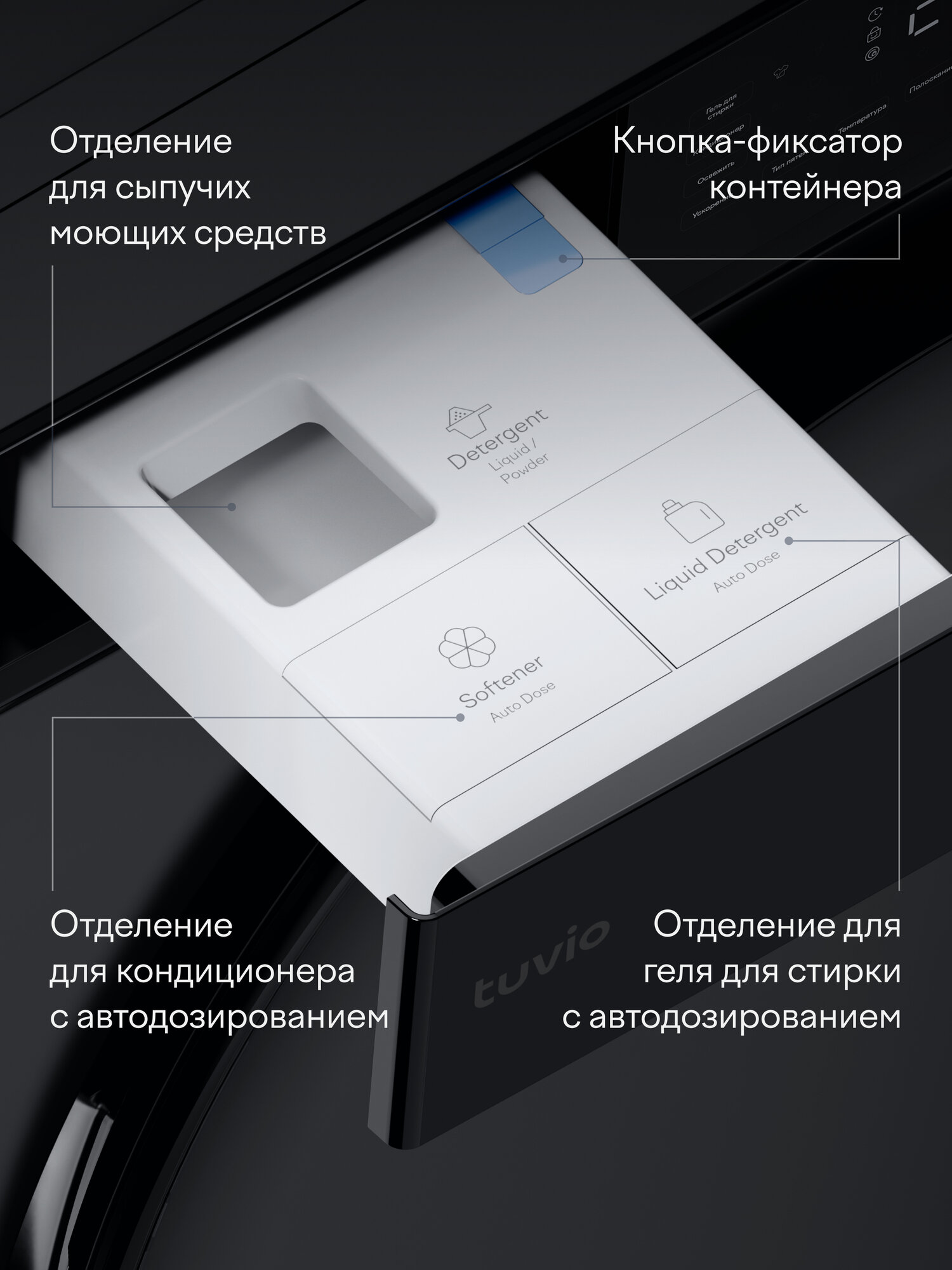 Стиральная машина с сушкой Tuvio, инверторный мотор с прямым приводом, загрузка 10,5/7 кг DFF16PD41 — фото 11