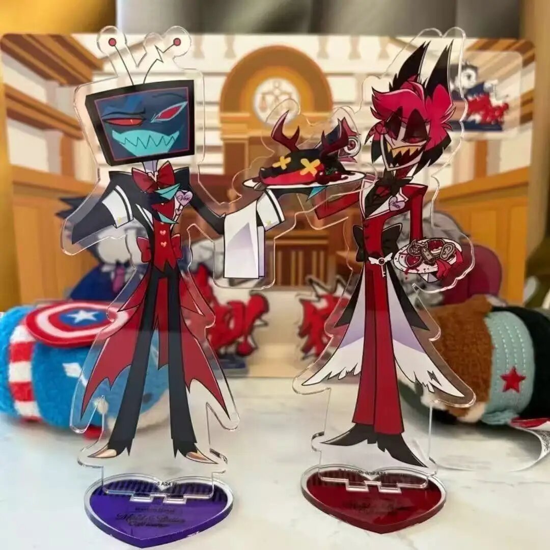 2 штуки фигурки Hazbin Hotel Alastor и Vox из пластика