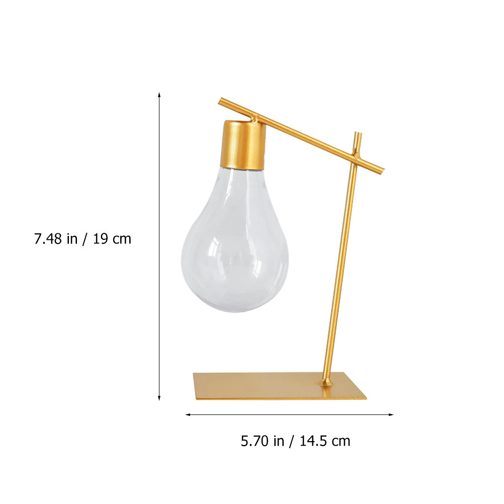 Ваза В Forme Лампочки Из Стекла Для Цветов 1 Шт Golden 171x12cm